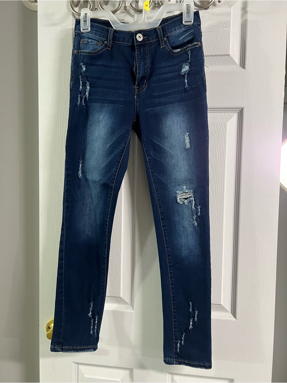 Umgee Medium Wash Distressed Skinny Jeans